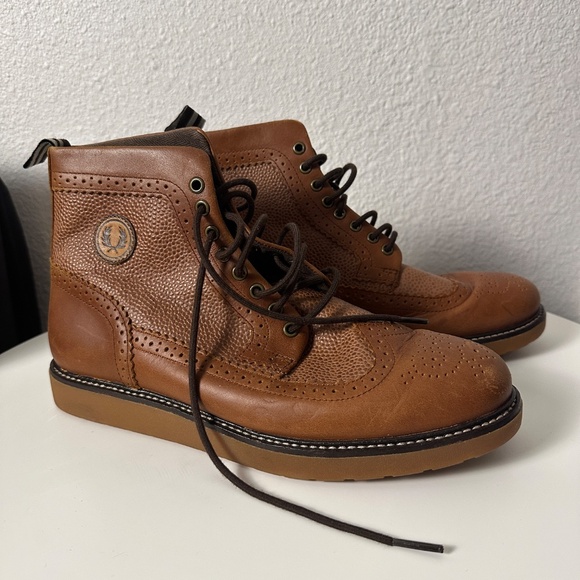 FRED PERRY BROWN SNEAKER BOOTS - Picture 5 of 7